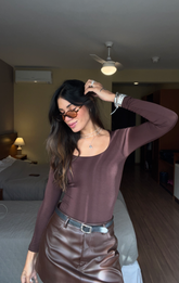 BODY CINTHIA - MARROM