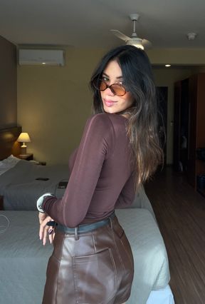BODY CINTHIA - MARROM