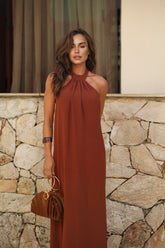 VESTIDO CHIARA - MARROM CHOCOLATE