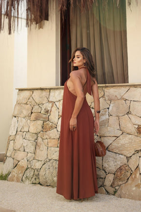 VESTIDO CHIARA - MARROM CHOCOLATE